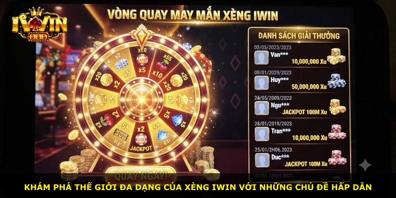 Khám phá thế giới đa dạng của xèng iWin với những chủ đề hấp dẫn