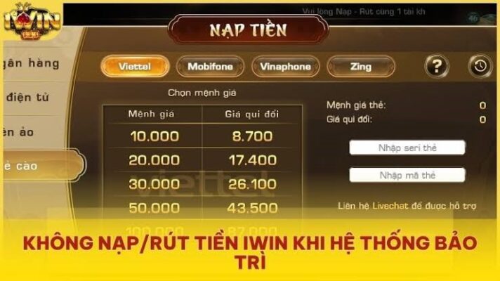 Chính sách nạp rút tiền IWIN