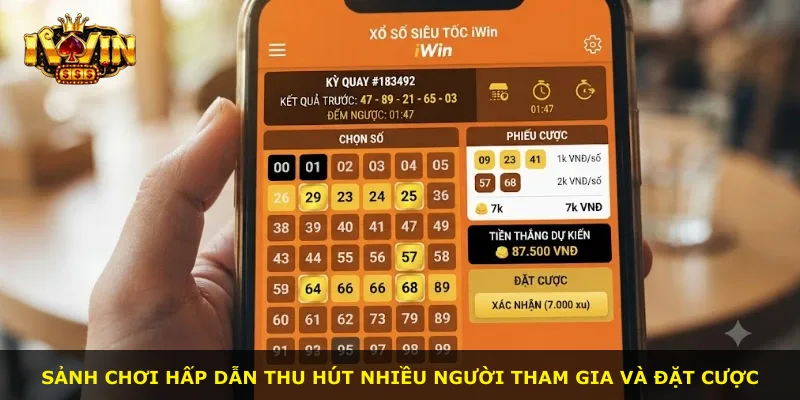 Sảnh chơi hấp dẫn thu hút nhiều người tham gia và đặt cược