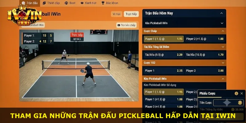 Tham gia những trận đấu Pickleball hấp dẫn tại iWin